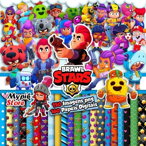 Papeles Digitales Y Cliparts Imagenes Png Brawl Stars Mercado Libre - fiesta tematica brawl stars