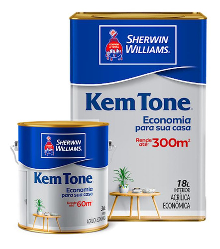 Pinturas Sherwin Williams Kem Tone Mate Promo 18 + 3.6 Lts