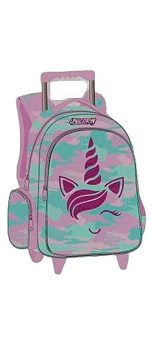 Mochila Unicornio Con Ruedas Para Niñas C/rosa #mb