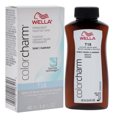Tônico De Cabelo Wella Color Charm Permanent T18 Lightest As