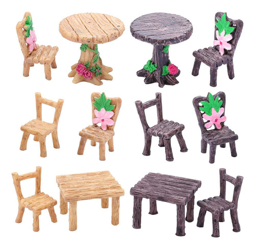 Hyt. Sillas En Miniatura Muebles Jardín De Hadas 123