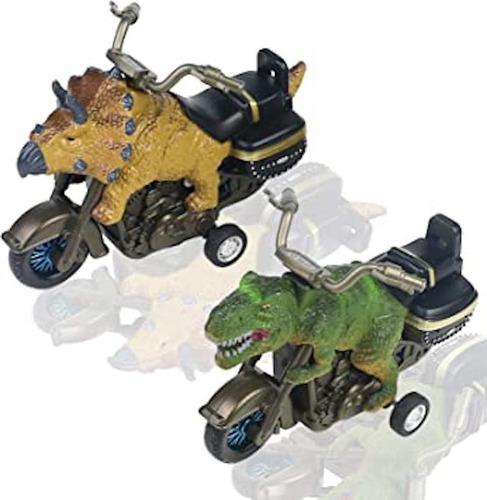 Imagen 3 de 9 de Moto Dinosaurio Rex Triceratops Auto Dino Juguete Niño