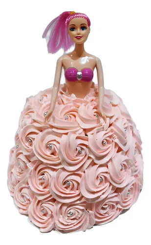 Torta Vestido De Princesa - Torta Pollera - Barbie Muñeca