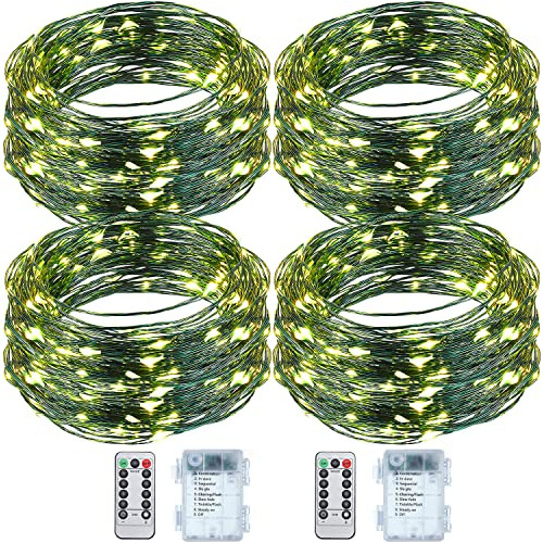 4 Pcs Battery Operated String Lights Outdoor String Lig...