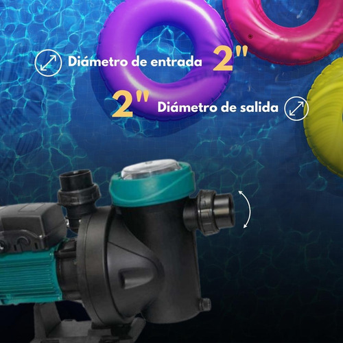 Espa Bomba Para Alberca De 2 Hp 3 F 220v Diámetro De Succión Y Descarga De 2 Silen200-s2-3220 Ideal Para Albercas De 240,000 Litros De Capacidad. (8 Horas De Filtrado A Una Carga De 9 Mca)