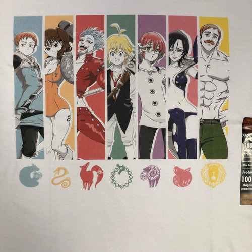 Imagen 2 de 8 de Remera Oficial Dtg Seven Deadly Sins Nanatsu Gastovic Anime