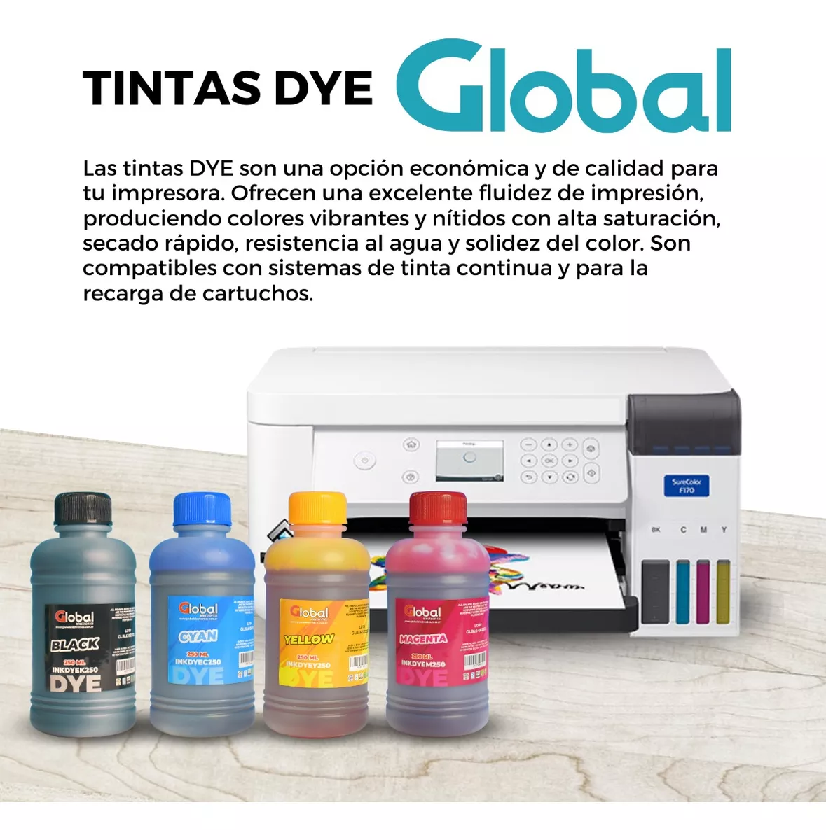 Tinta 250ml Impresora L395 L4150 L475 L6161