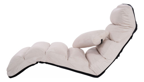 Sofá Plegable Con Almohada Beige Gpl