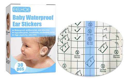30 Uds. Pegatinas Para Los Oídos Impermeables Para Bebés,