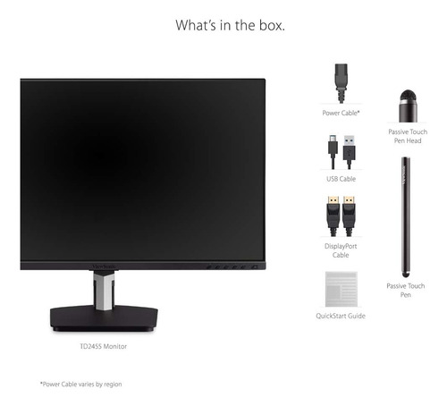 Monitor Táctil Viewsonic Td2455, 1920 X 1080p, Ips, 24»
