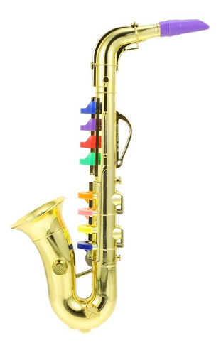 Imagen 3 de 10 de Saxofón Juguete 8 Teclas Musical Simulación Práctica Niños