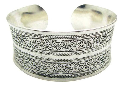 Brazalete Q Con Tótem Tibetano Del Tíbet, Pulsera Ancha 8086