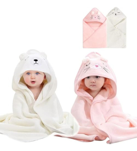 .s 2pcs Toalla De Baño Con Capucha,toallas De Baño Para Niñ