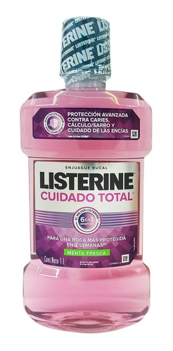 Listerine Cuidado Total 1 Litro,  Enjuague Bucal