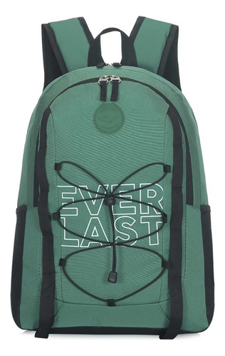Mochila Urbana Everlast 16939 Color Verde Diseño De La Tela Lisa