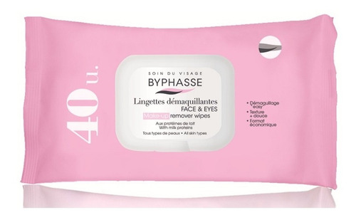 Toallitas Desmaquillantes Byphasse Proteínas De Leche 40u