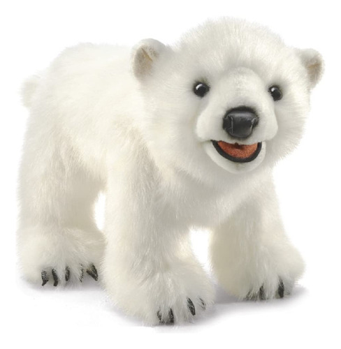 Folkmanis Polar Bear Cub - Marioneta De Mano, Color Blanco