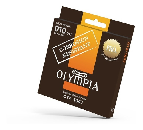 Set Cuerdas Para Guitarra Acústica Bronze Olympia Cta-1047