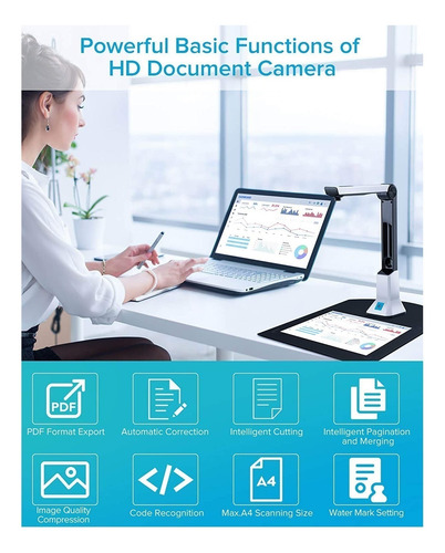 Escáner De Documentos Hd Portátil Captura De Archivos