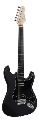 Guitarra elétrica Giannini Standard G-102 stratocaster de  choupo satin black verniz fosco com diapasão de madeira técnica