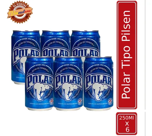 Cerveza Polar Lata Venezuela X6 - mL a $1108