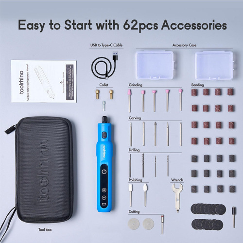 Kit De Herramientas Rotativas Inalámbricas, Carga De 5 Veloc