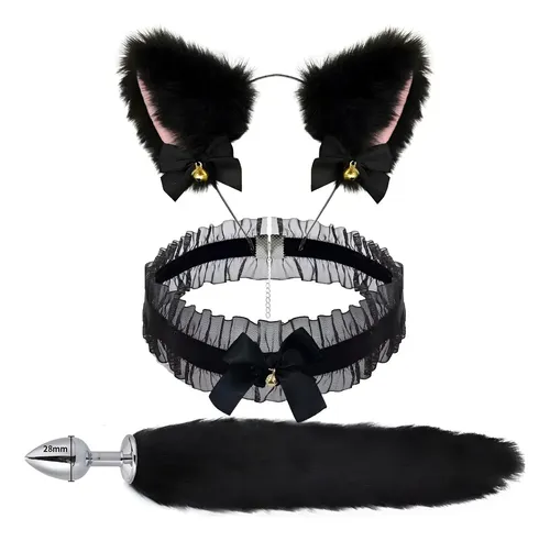 Plug Anal Cola De Zorro Metalico Y Gato Orejas | MercadoLibre