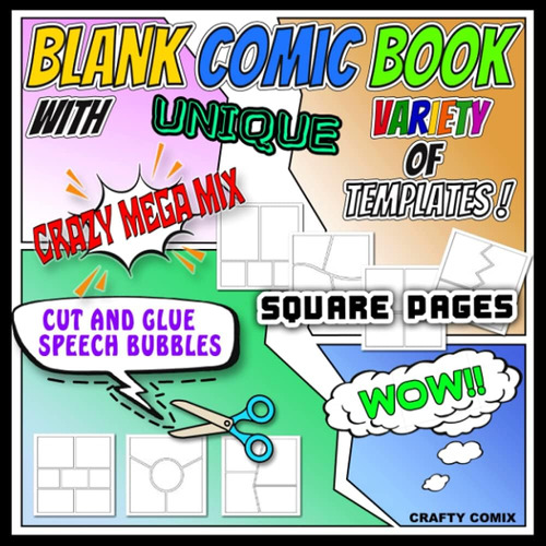 Libro: Blank Comic Book With Unique Variety Of Template Page