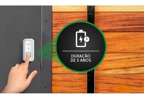 Timbre Inalámbrico Intelbras Cib101 Blanco 100mts 5 Melodías