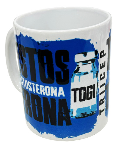 Taza Testo Togi Para Café Gym Rat Triicep Proteina