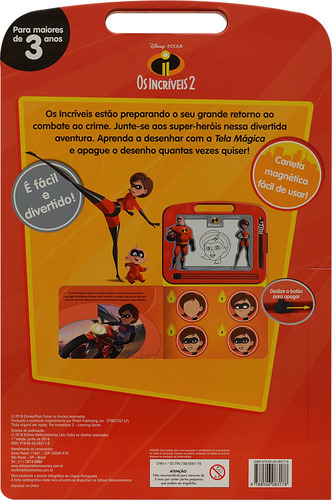 Os Incríveis 2 – Tela Mágica, de Disney. Telas Mágicas Editorial Editora Melhoramentos Ltda., capa dura em português, 2018