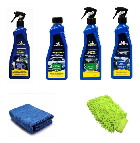 Kit De Lavado Michelin 6 Productos Premium Con Manopla