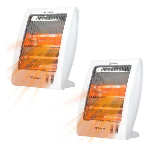 Set 2 Calentadores Electricos Calefactor 800w Color Blanco