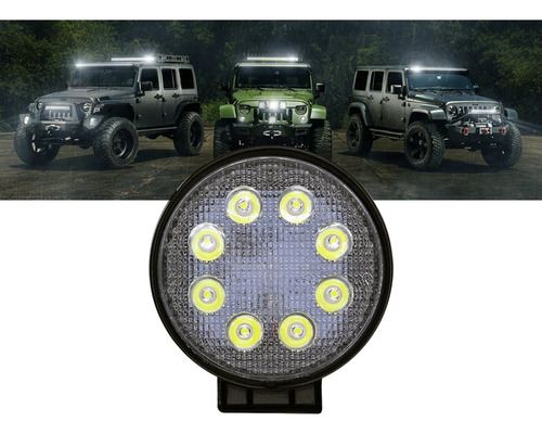 Faro Caminero Auxiliar Led Redondo 8led 116mm 12/24v