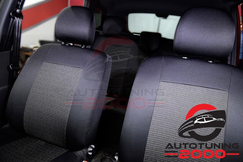 Imagen 6 de 10 de Fundas Cubre Asientos Tela Automotor Rustica Fiat Idea