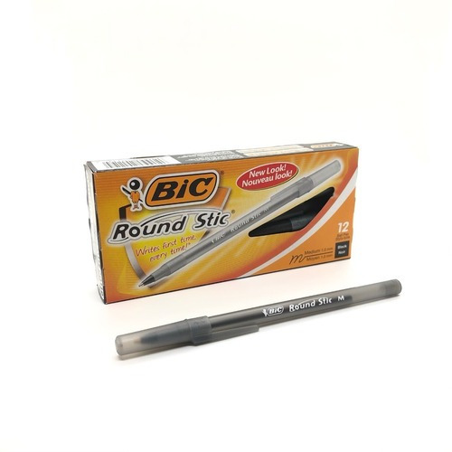 Imagen 1 de 2 de Lapicera Bolígrafo Bic Rondo Round Stic Negro Caja X 12 Unid Color Del Exterior Negro