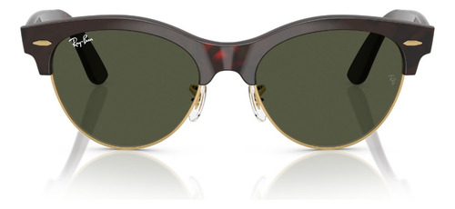 Lentes De Sol Clubmaster Way Verde Ray-ban Rb234199031 Varilla Havana Armazón Havana