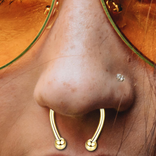 Anillo De Nariz Falsa Piercing Falso Magnético Septum Moda