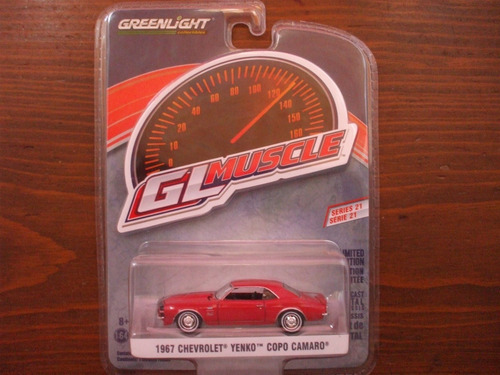 Greenlight Gl Muscle 1967 Chevrolet Yenko Copo Camaro Color Rojo