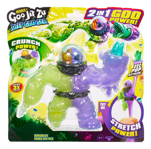 Boneco Elástico 2 Em 1 Do Bowlbreath Goo Jit Zu Deep Goo Sea