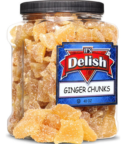 Trozos De Jengibre Cristalizado De It's Delish, Recipiente R