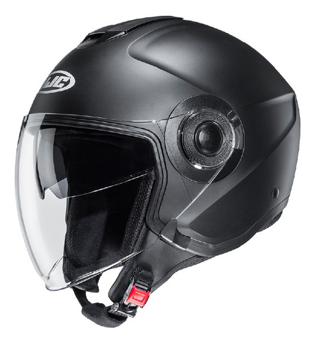 Casco Abierto Hjc Semi Jet I40 Solid Negro Avant Motos