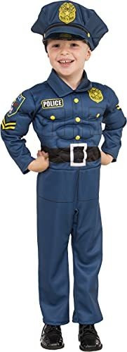 Disfraz De Policía Superior De Lujo Para Niños De Rubie's, P