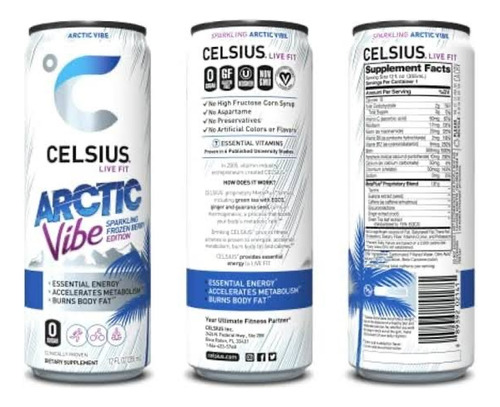 Celsius Arctic Vibe Sparkling Frozen Berry Edition 12 Pack