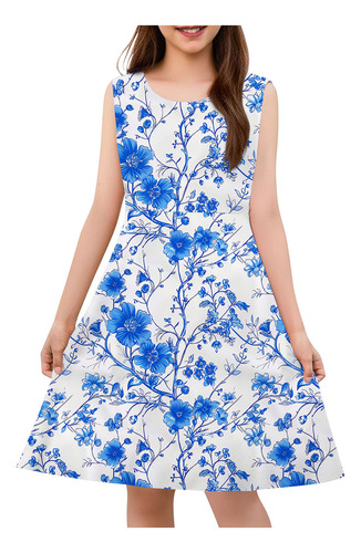 Camisola Elástica Con Estampado De Flores En L 4004 Para Niñ