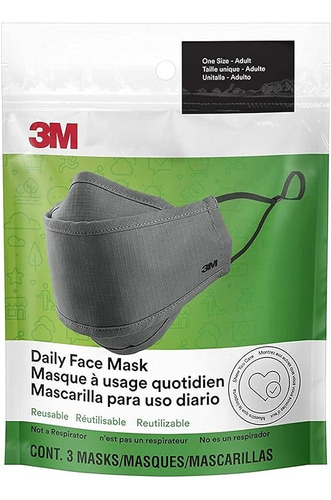 Mascarilla Facial Diaria 3m Reutilizable Lavable Ajustables 