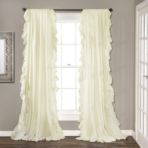 Lush Decor - Par De Cortinas Blancas Para Ventana  Coleccio