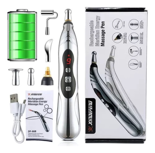 Kit Ventosas De Vidrio + Pluma Acupuntura Recargable