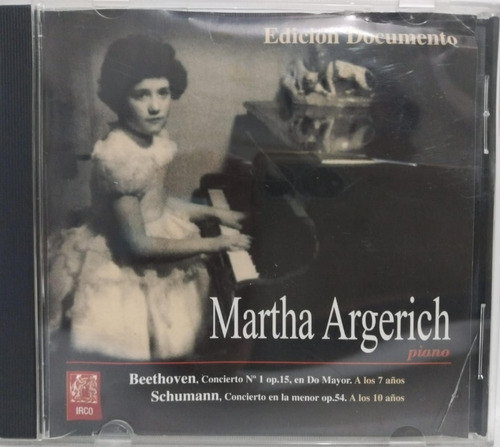 Martha Argerich  Piano Beethoven, R.schumann Cd Argentina 