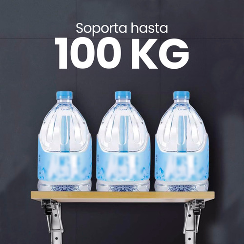 Mensula Rebatible Plegable 30cm Acero Inox Reforzado Set X2